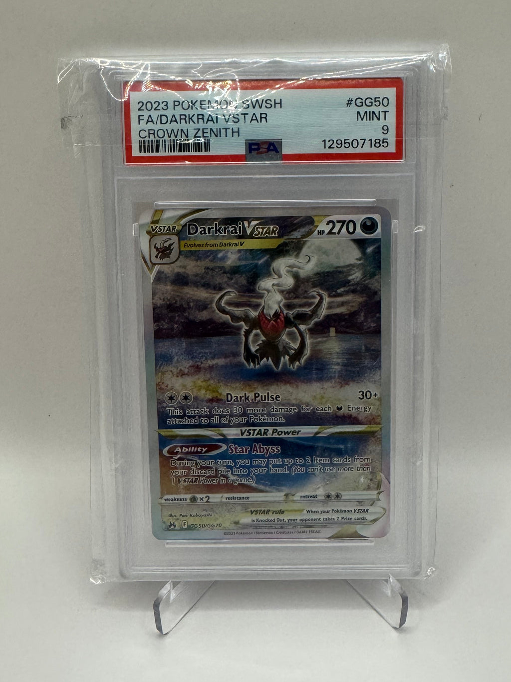 Darkrai Vstar - GG50/GG70 PSA 9